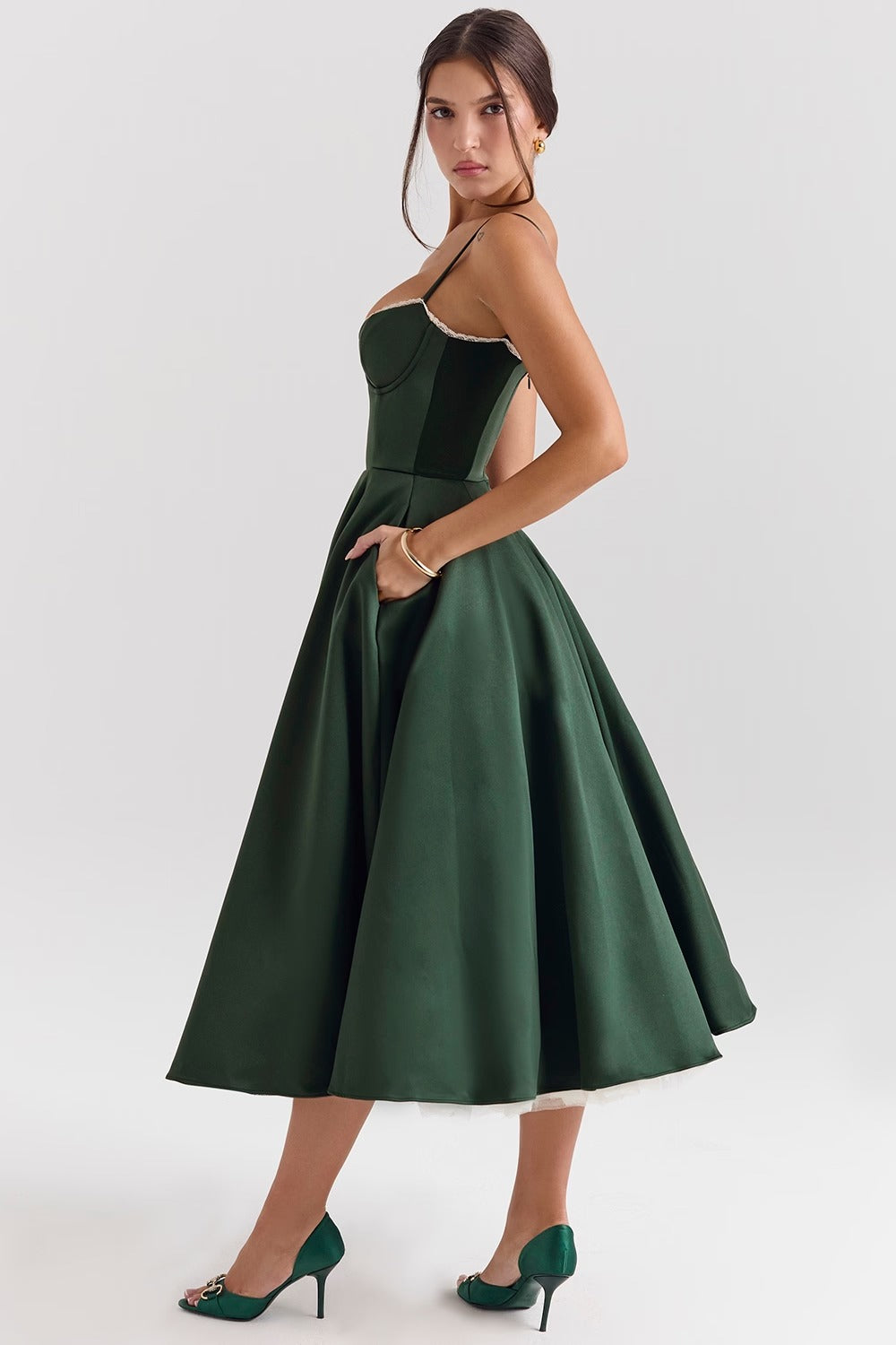 Juliette Midi Dress - Green