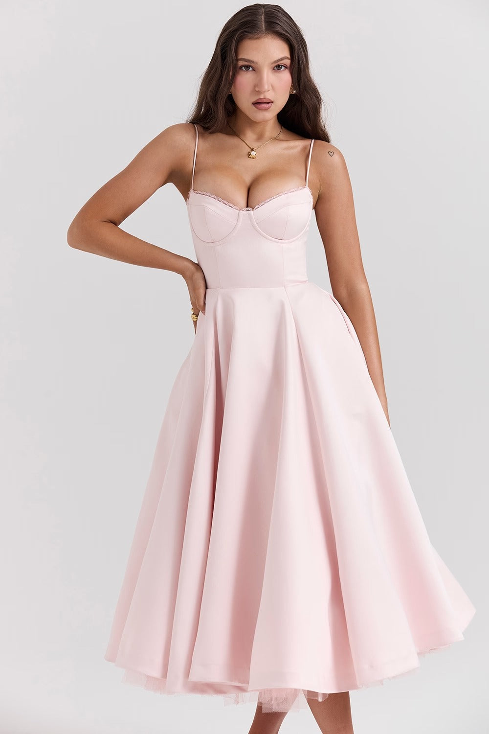 Juliette Midi Dress - Pink