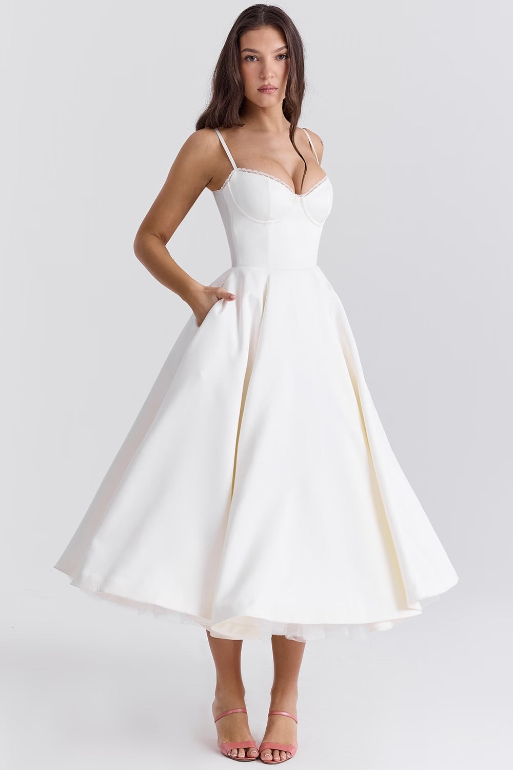 Juliette Midi Dress - White