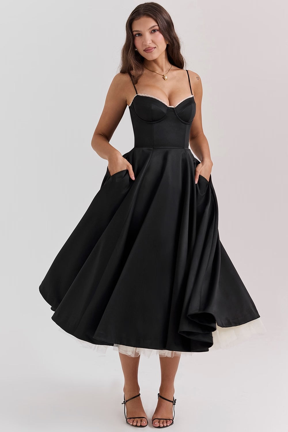 Juliette Midi Dress - Black