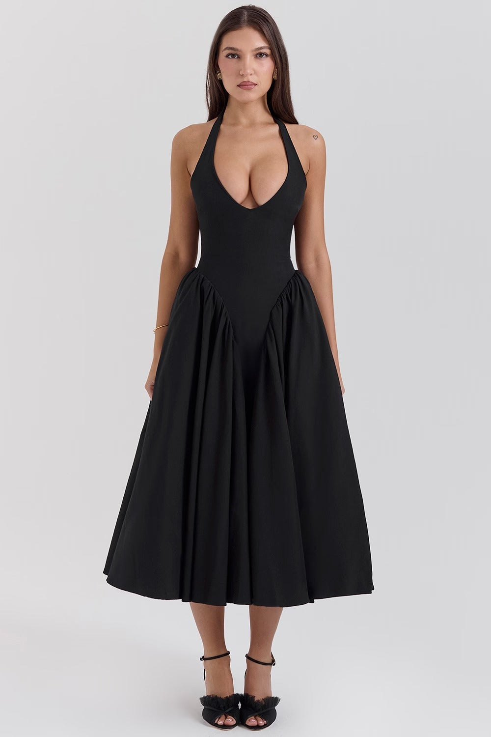 Valenne Midi Dress - Black