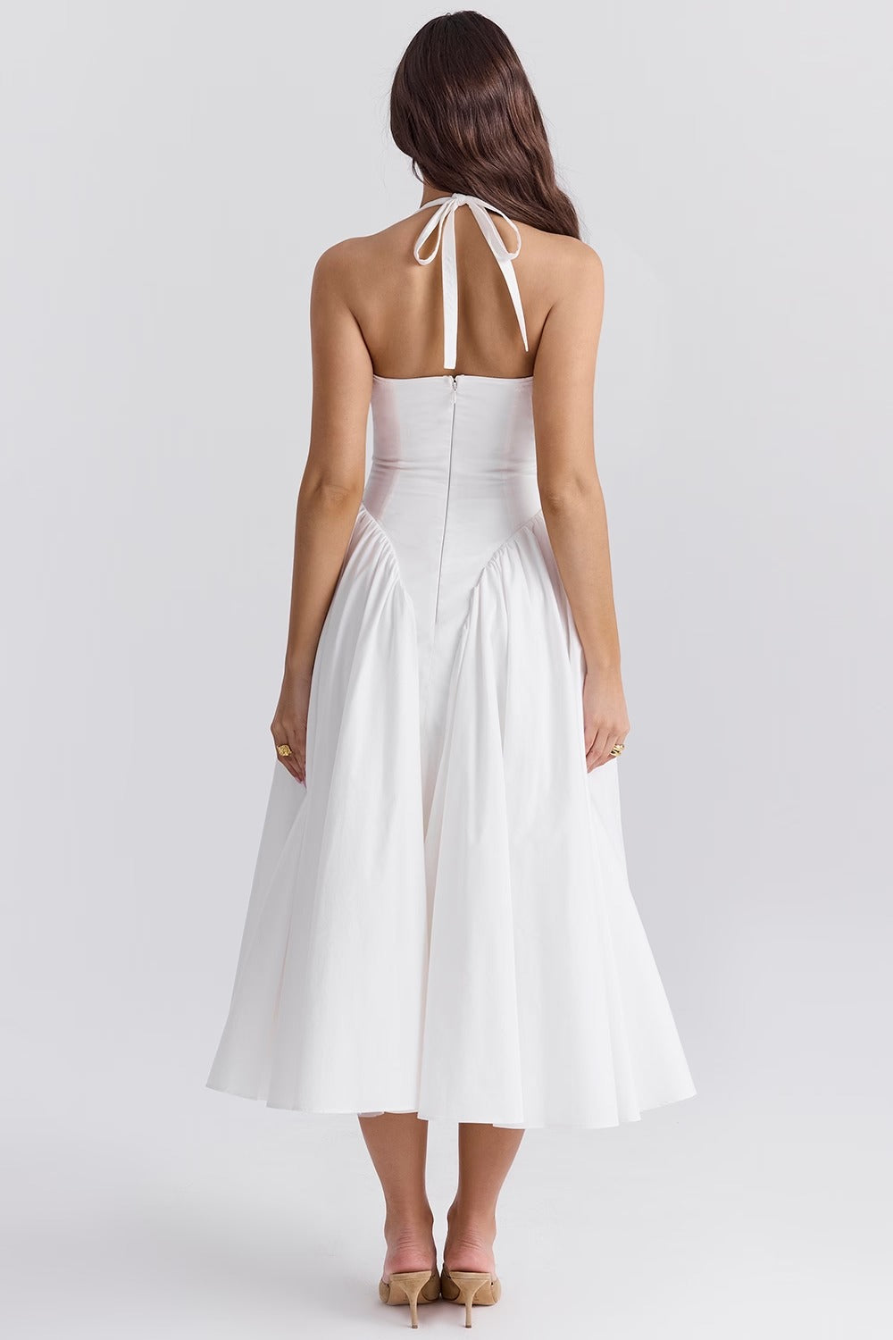 Valenne Midi Dress - White