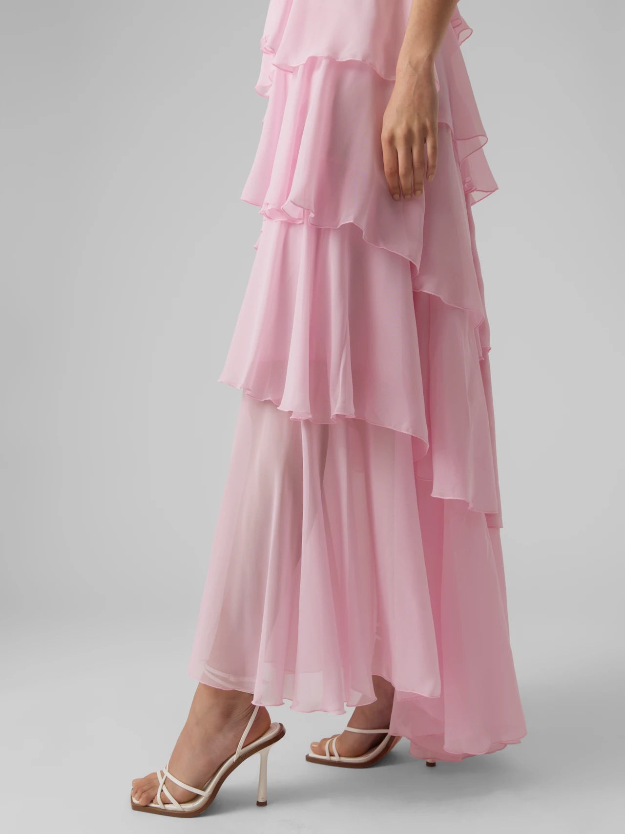 Rosette Cascade Maxi Dress