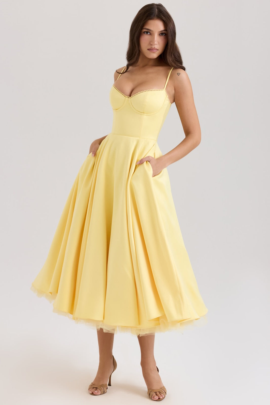 Juliette Midi Dress - Yellow