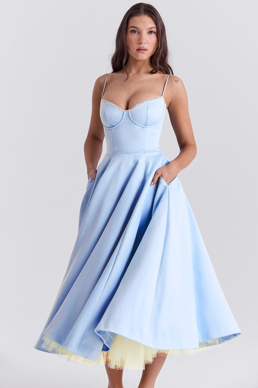 Juliette Midi Dress - Blue
