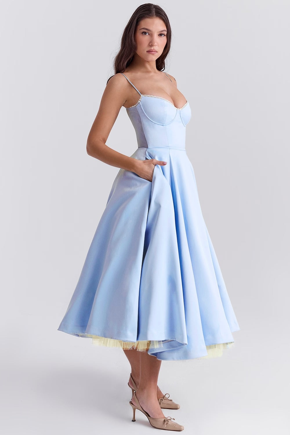 Juliette Midi Dress - Blue