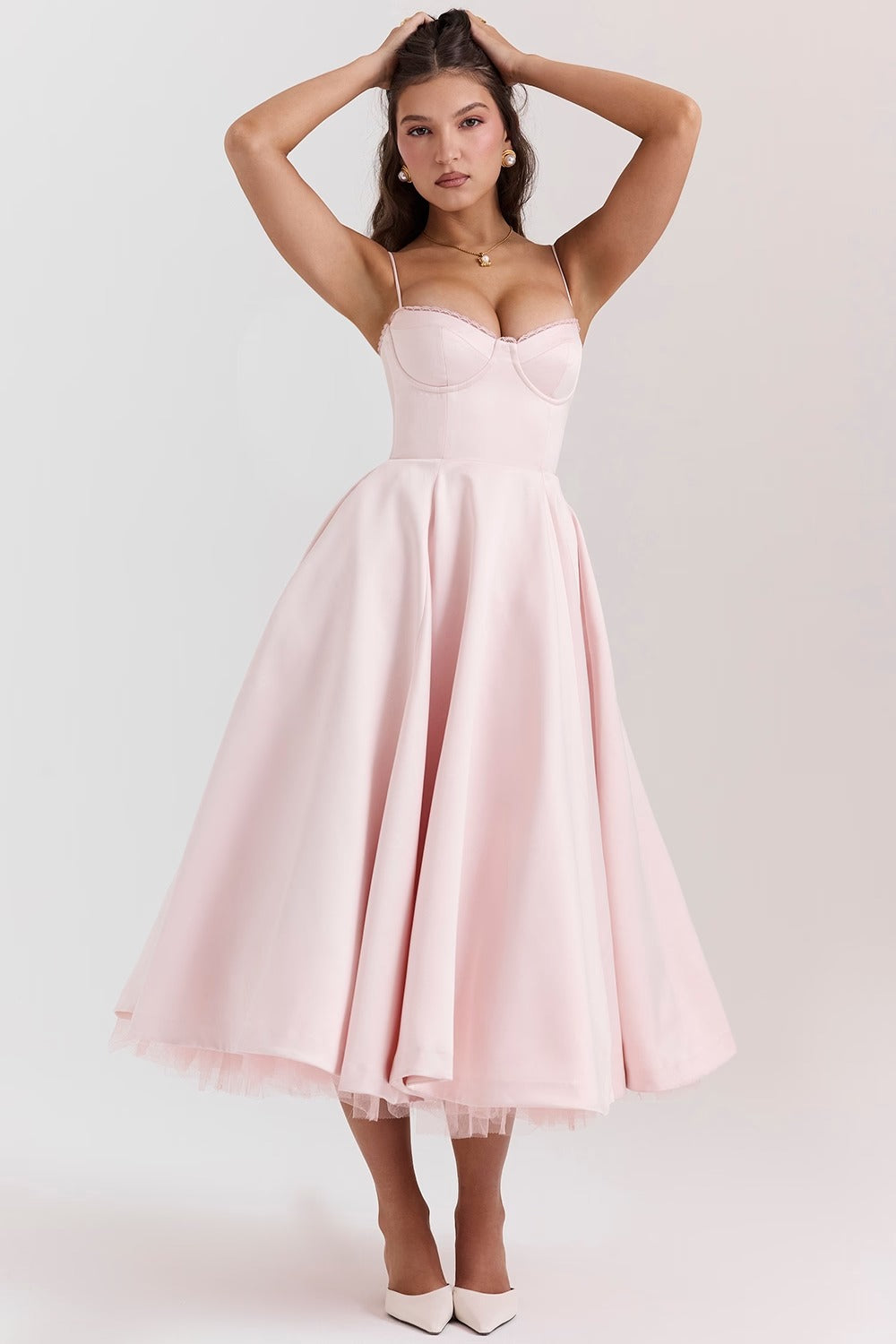 Juliette Midi Dress - Pink
