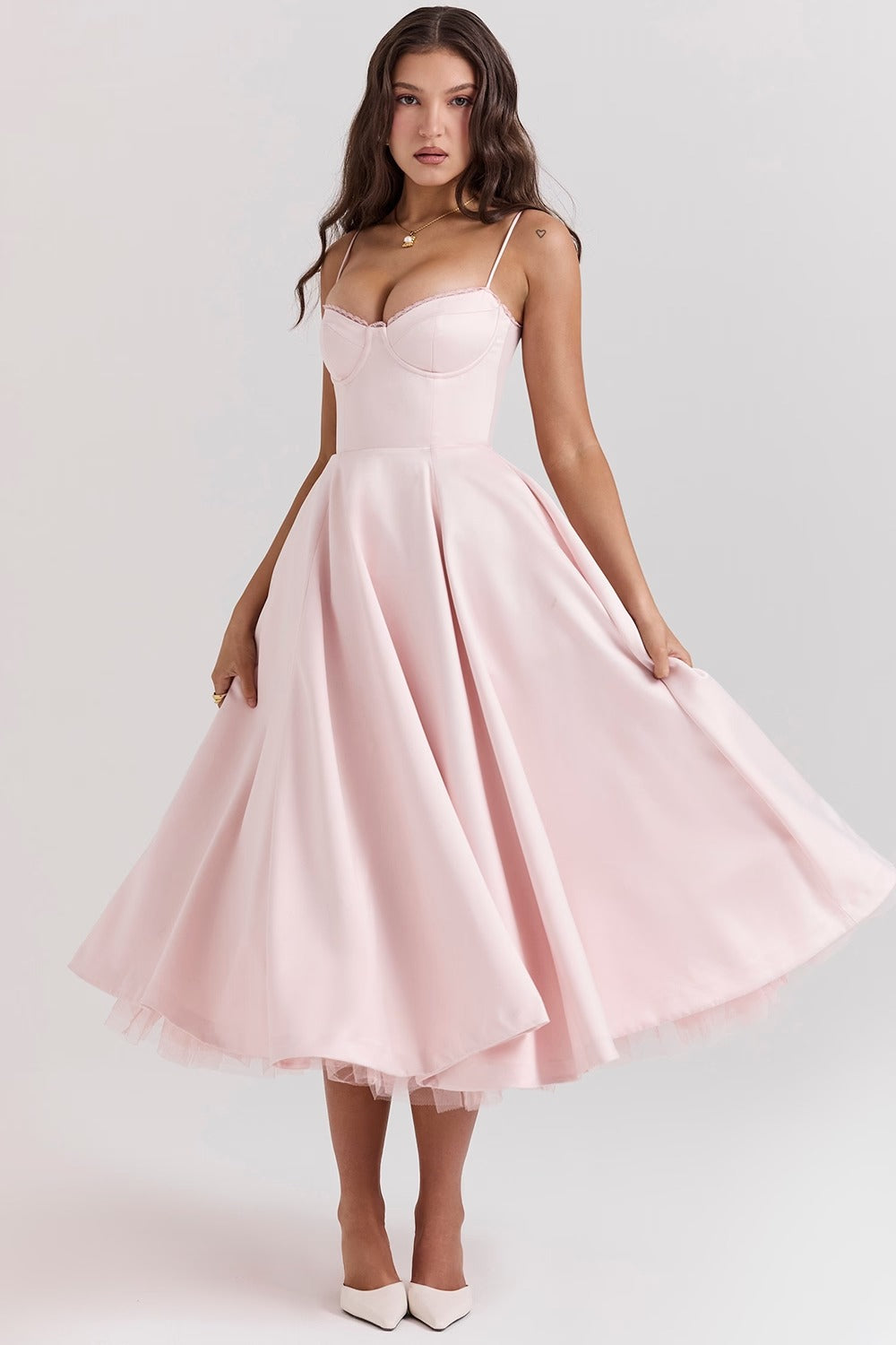 Juliette Midi Dress - Pink