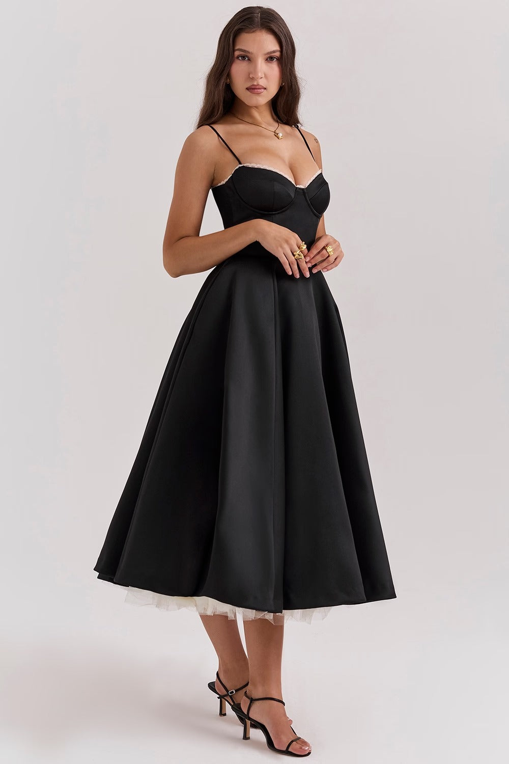 Juliette Midi Dress - Black