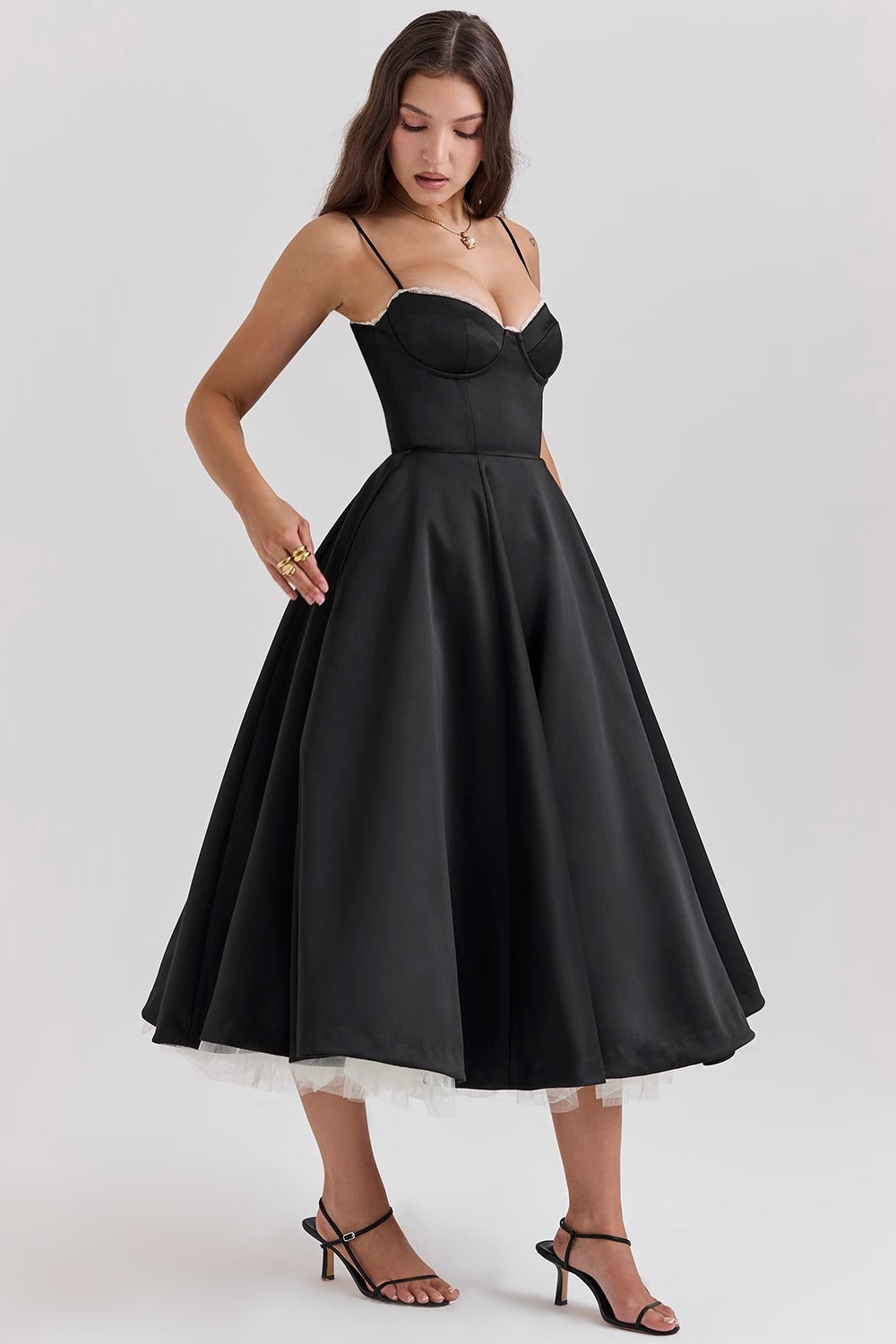Juliette Midi Dress - Black