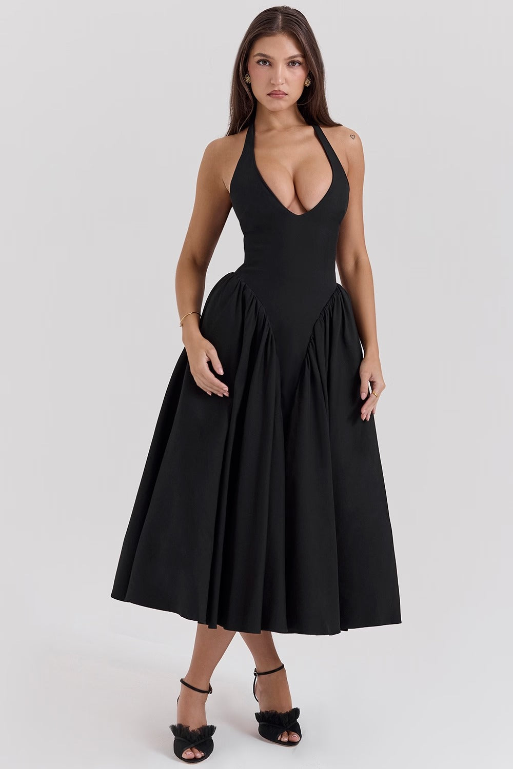 Valenne Midi Dress - Black