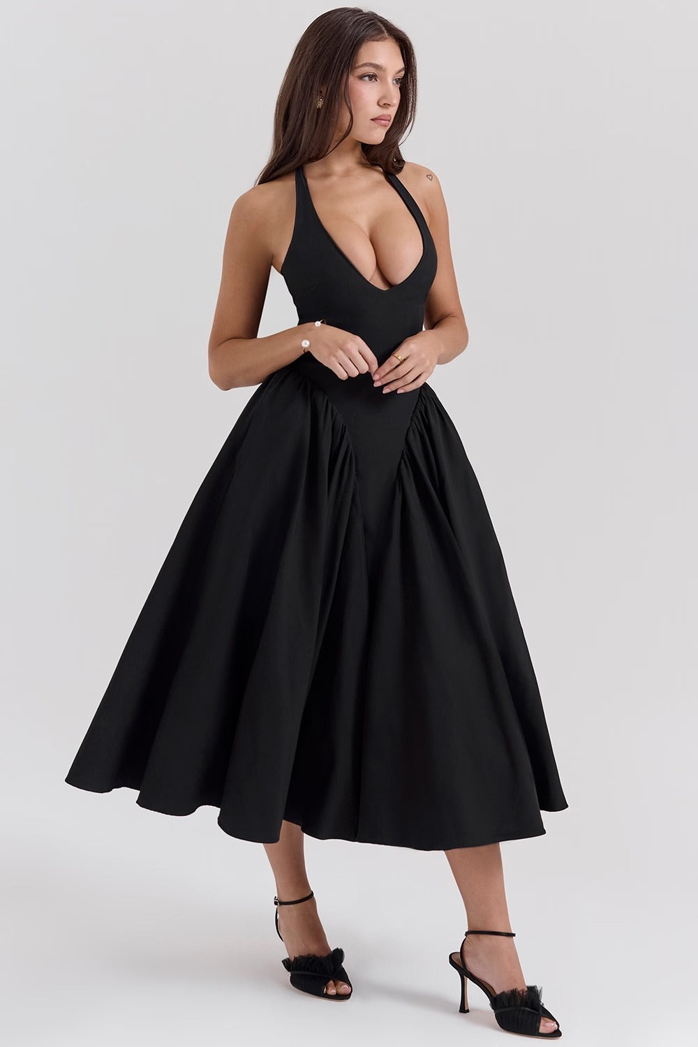 Valenne Midi Dress - Black